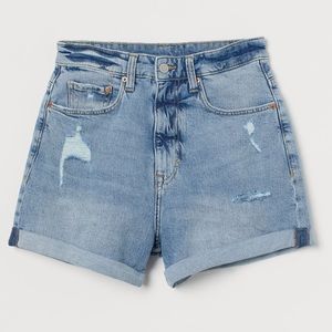 NWT - H&M ultra high waist mom denim shorts